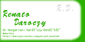 renato daroczy business card