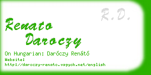 renato daroczy business card